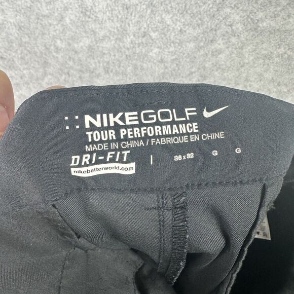 Men's‎ Nike Golf Dri Fit Tour Performance Gray Chino Pants Size 36x32 Athletic - Picture 9 of 12